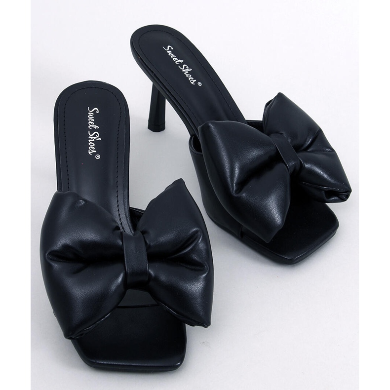 Ellie Black Bow stilettklacksandaler svart 1