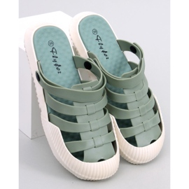 Sammy Green gummisandaler för kvinnor grön 1