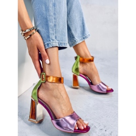 Seastar Geometriska klacksandaler från Marshmello Pink rosa 1