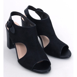 Morillo Svarta sandaler med öppen klack 1