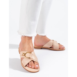 Beige Shelovet tofflor för kvinnor 1