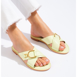 Gröna Shelovet-tofflor för kvinnor 2