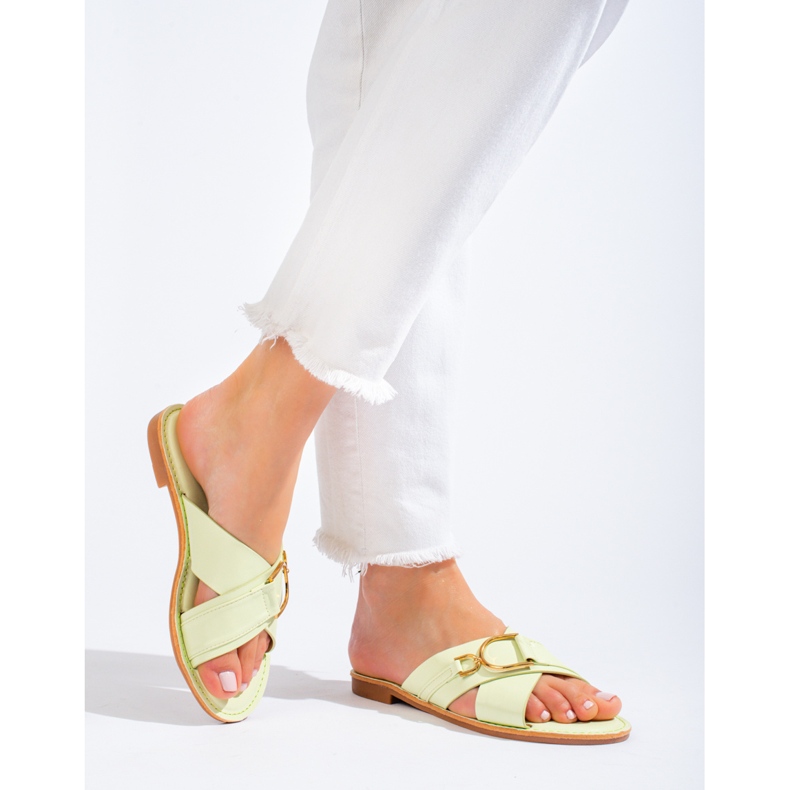 Gröna Shelovet-tofflor för kvinnor 1