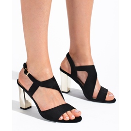 Svarta mockaklacksandaler från Shelovet 1