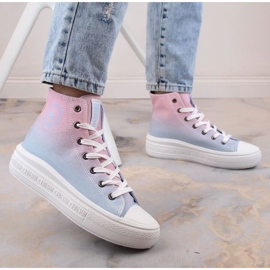 Platform ankel sneakers Big Star W INT1877B ombre blå 2