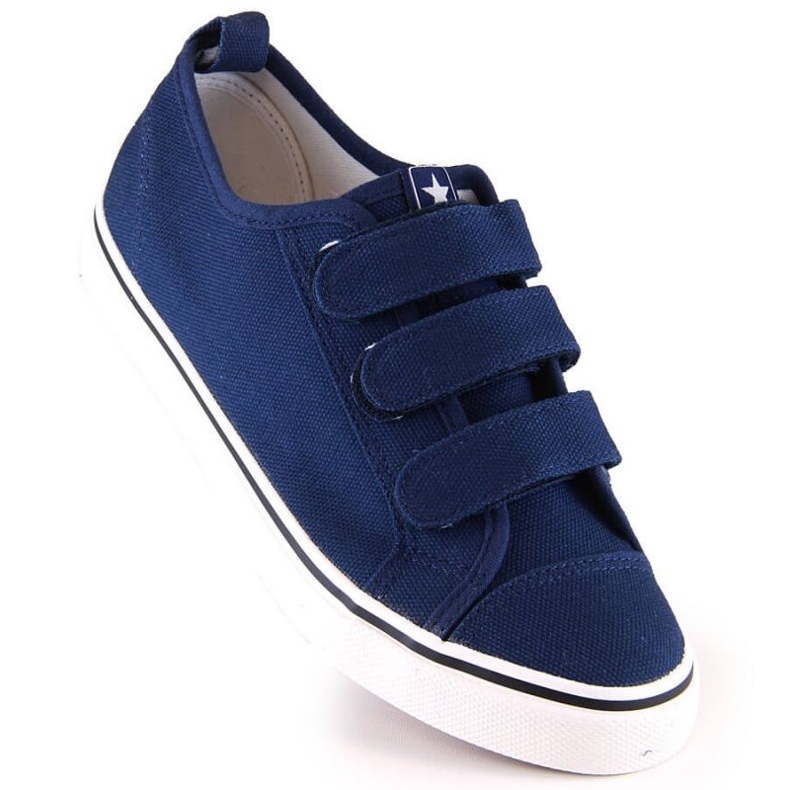 Kardborre sneakers News Jr EVE408C marinblå 1