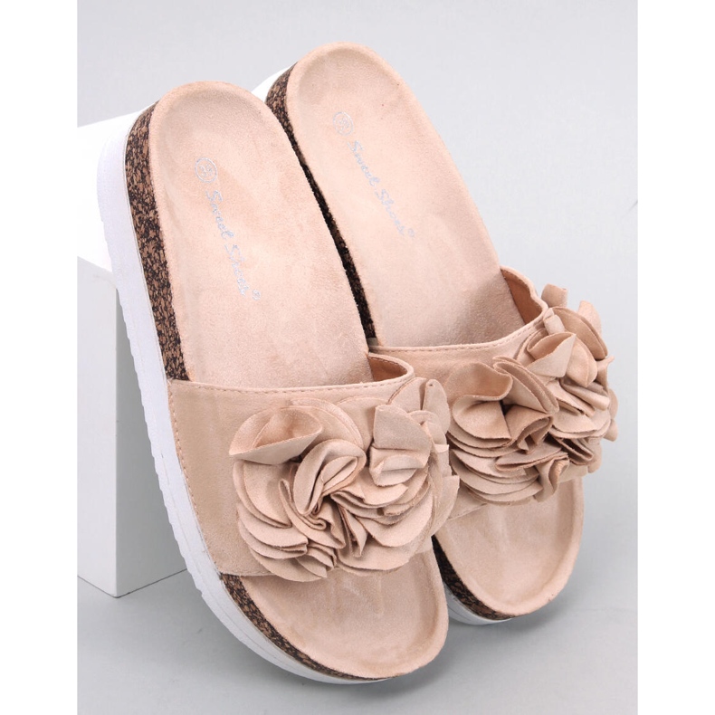 BM Rizzo Beige Flower Tofflor 1