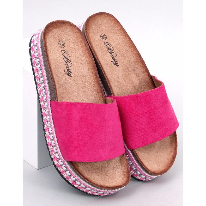 BM Flipflops med dekorerade sulor från Donnie Fuchsia rosa 1