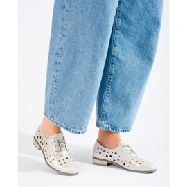 W. Potocki Genombrutna snörskor för kvinnor Potocki silver silver- 1