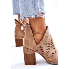 Bella Paris Layne Beige Mocka Cut Out Boots 4