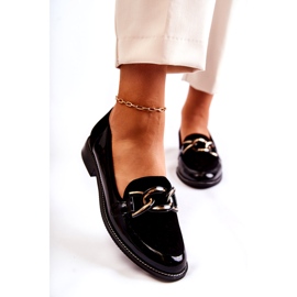 Klassiska mockasiner med kedja Laura Messi 2531 Svart 3