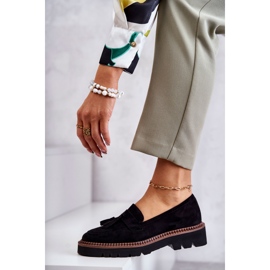 Vinceza Damskor i mocka på den svarta Unni-plattformen 3