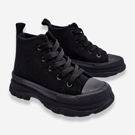 FR1 Barn High Sneakers Black Freeze svart 2