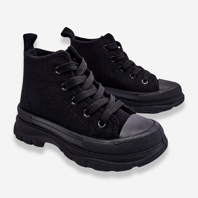 FR1 Barn High Sneakers Black Freeze svart 2