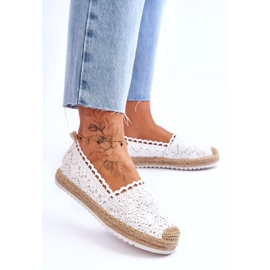 FE1 Spets Slip-on Espadrilles White Blanco vit 1