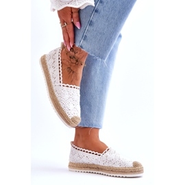 FE1 Spets Slip-on Espadrilles White Blanco vit 2