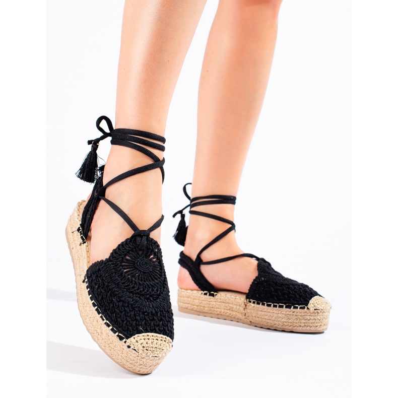 Svarta espadrillor från Shelovet boho 1