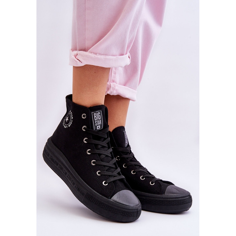 Höga sneakers för kvinnor Big Star LL274A182 Svart 2