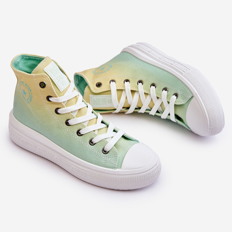 High Platform Sneakers Big Star LL274A190 Gul-Grön 1