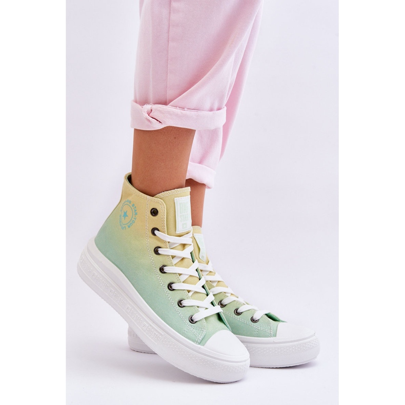 High Platform Sneakers Big Star LL274A190 Gul-Grön 2