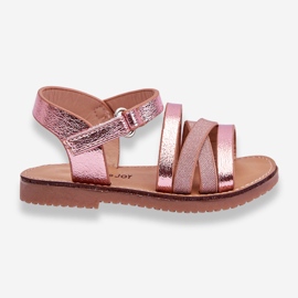 Barnsandaler med ränder Rosa Isla 1