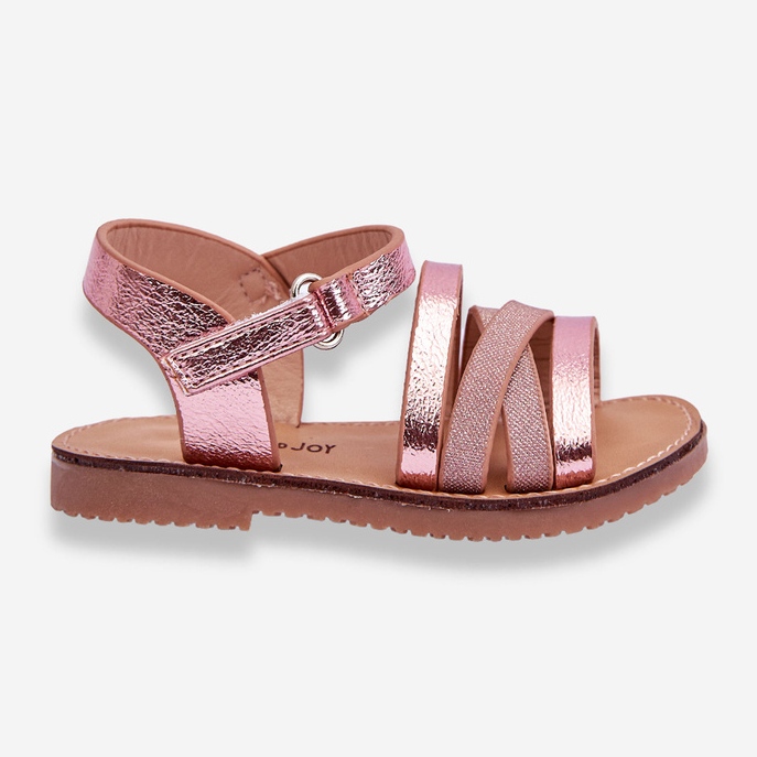 Barnsandaler med ränder Rosa Isla 1