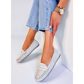 Anaya Grey loafers i mocka för kvinnor grå 2