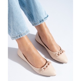 W. Potocki Beige damballerinor med spetsig Potocki-kedja 1