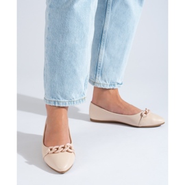 W. Potocki Beige damballerinor med spetsig Potocki-kedja 2