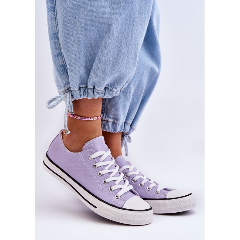 Klassiska låga sneakers för kvinnor Lila Vegas purpur 1