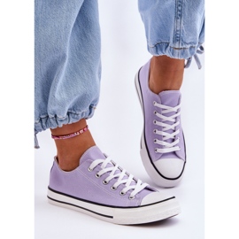 Klassiska låga sneakers för kvinnor Lila Vegas purpur 2