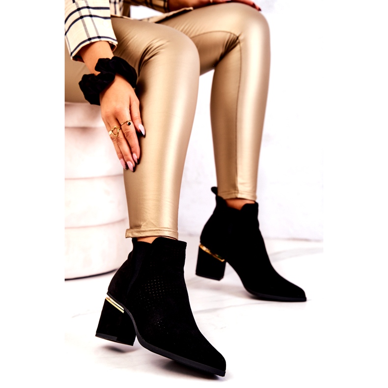 PS1 Svarta Helloni Mocka Openwork Cowboystövlar 4