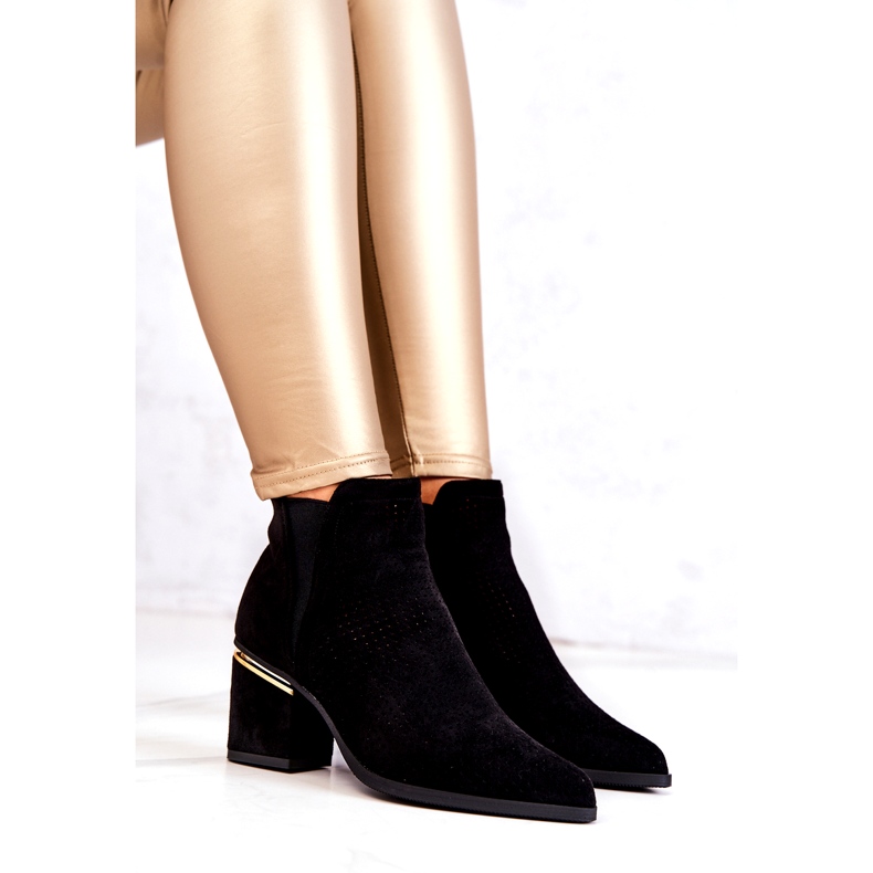 PS1 Svarta Helloni Mocka Openwork Cowboystövlar 6