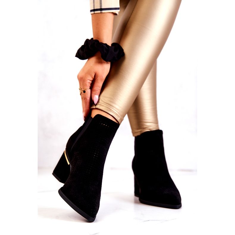 PS1 Svarta Helloni Mocka Openwork Cowboystövlar 3