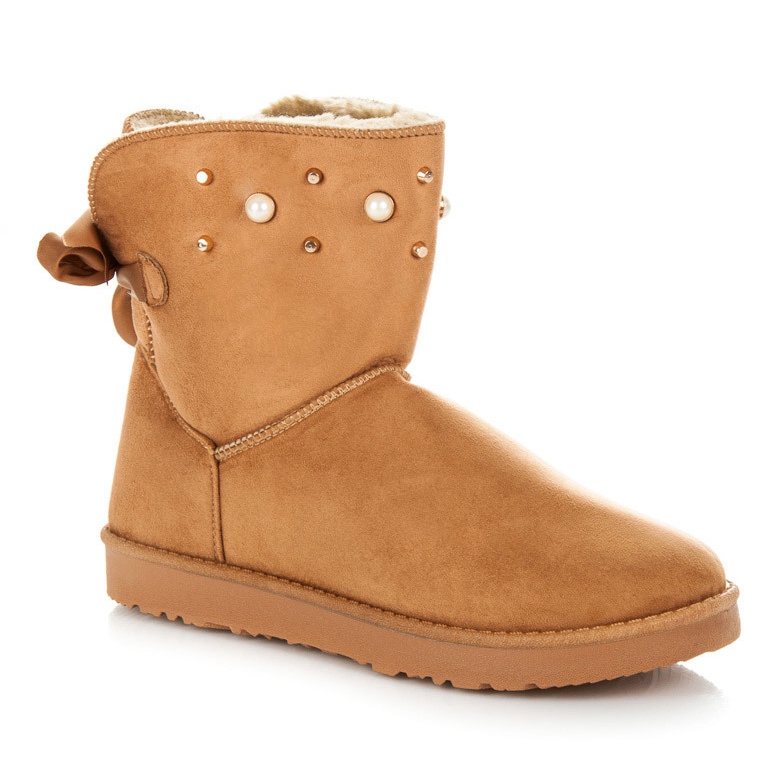 Kylie Mukluki med pärlor brun 1
