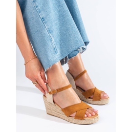 Bruna espadrillesandaler för kvinnor Shelovet 1