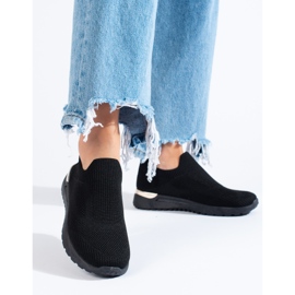 Svarta Shelovet wedge slip-on sneakers 1