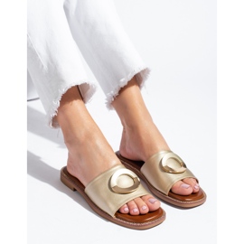 Eleganta guld Shelovet flip flops gyllene 1