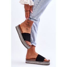 WR1 Damtofflor i slät mocka Svart Hayen 1